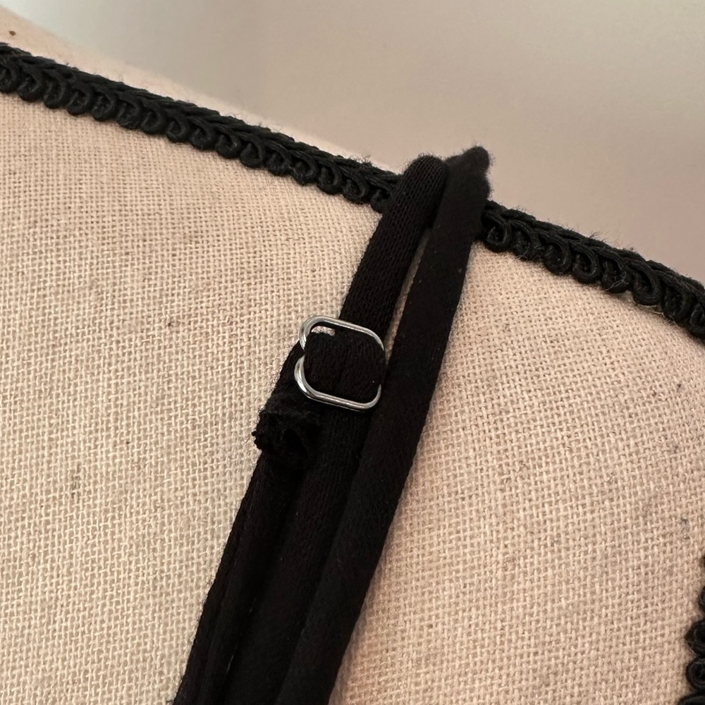 Zara Black Shift Jumper Shorts Romper Small / Medium Adjustable Spaghetti Straps - Picture 4 of 7